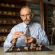 John Kappelman with 3D printouts of Lucy’s bones. (Image: Marsha Miller/UT Austin)